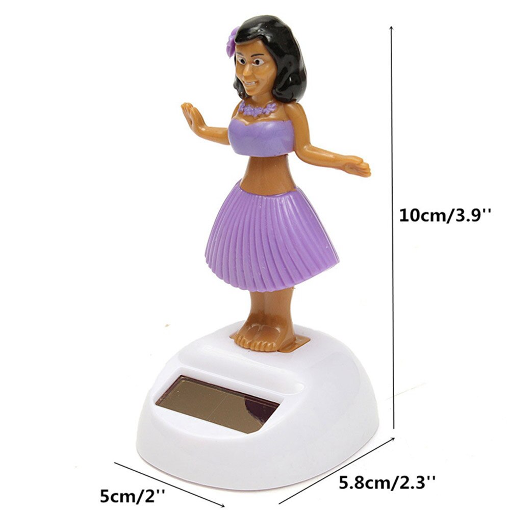 Color RandomNovelty Solar Powered Dancing Girl Hawaiian Luau Party Swinging Bobble Toy Figure Decoration Doll Toys