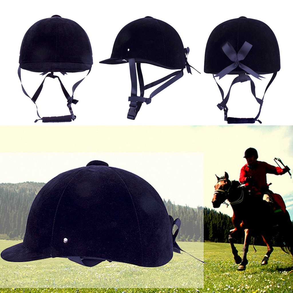 Casque d'équitation en velours respirant protecteur de tête de sécurité équestre casques de sport vêtements de sport