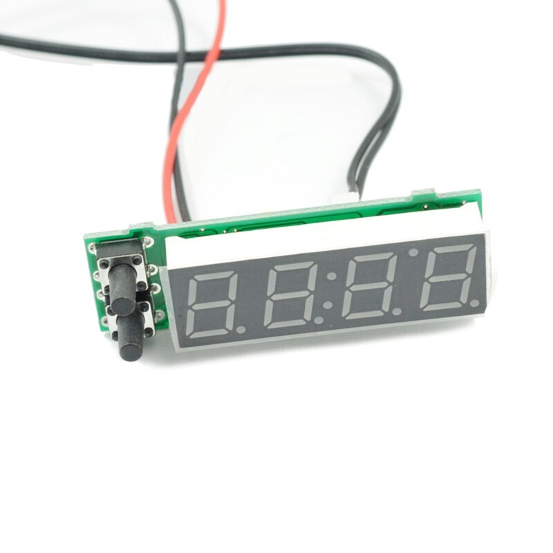 Thermomètre électronique 3 en 1 12V, horloge, voltmètre, écran LCD, affichage numérique LED, réglage de la luminosité, K0AF