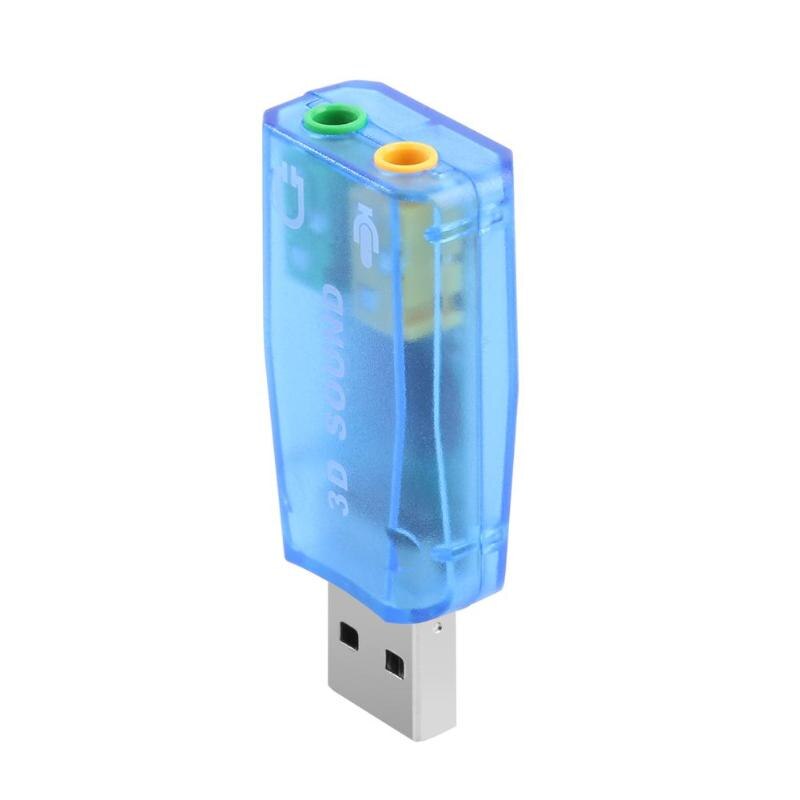 Externe USB Geluidskaart 3D Audio Headset Adapter voor PC Desktop