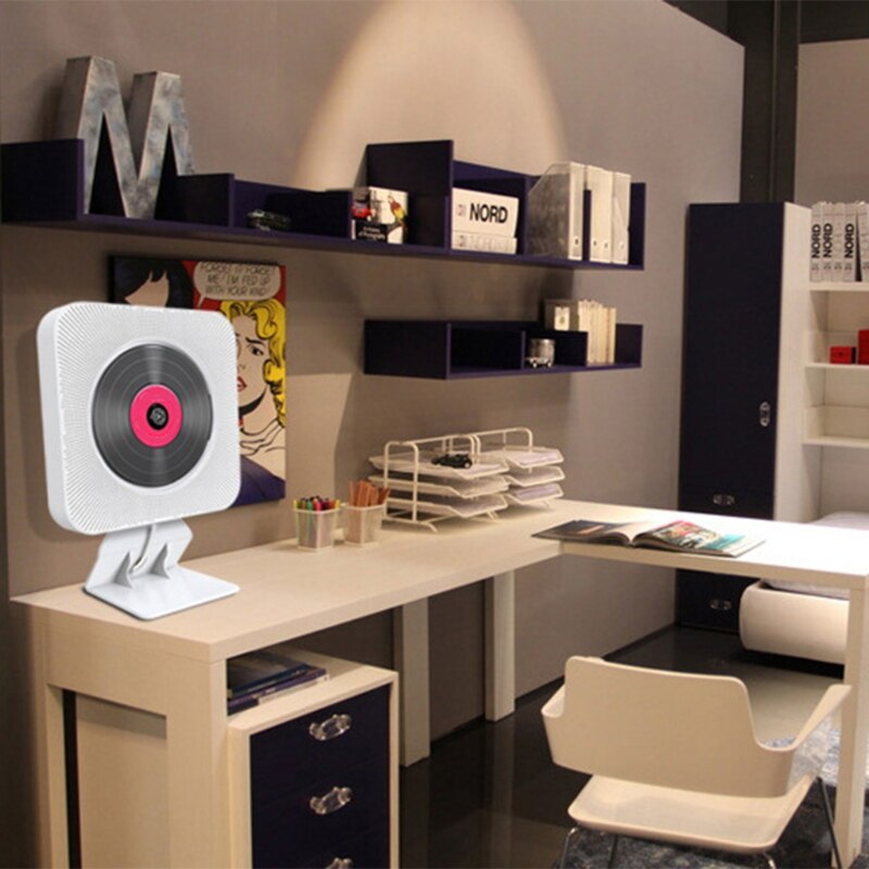 Bluetooth Player Portable Wall Mountable Music Player Home Audio Player With Remote Control FM Radio Headphone Jack AUX