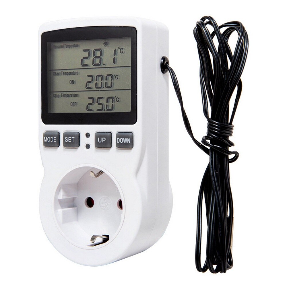 Temperature Control Socket Multi-Function Digital Thermostat Regulator Controller Socket Outlet 110-230V Intelligent Control