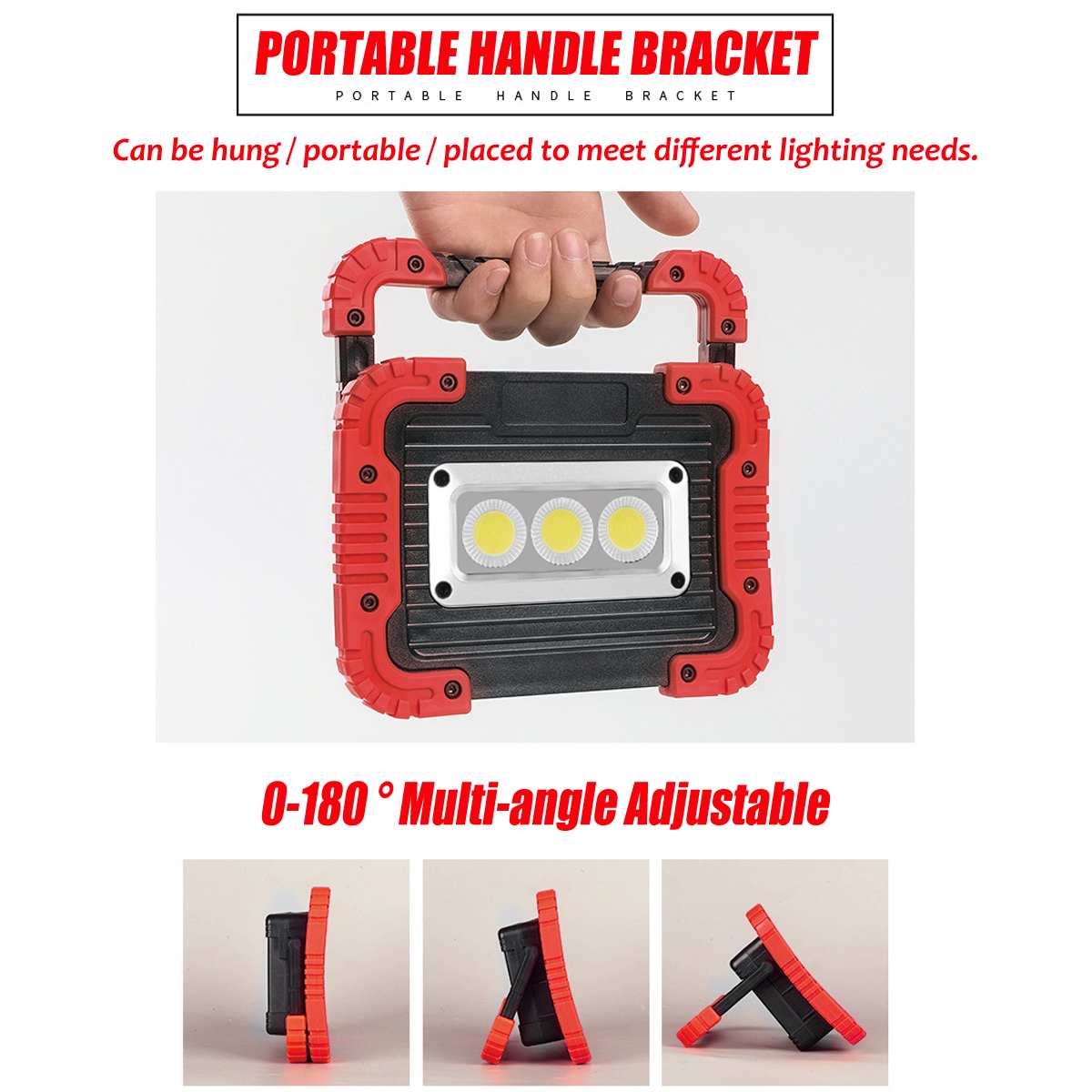 Lámpara LED COB de 380W con Usb/batería, linterna portátil, foco de luz Led para Camping, reflector Led portátil de emergencia