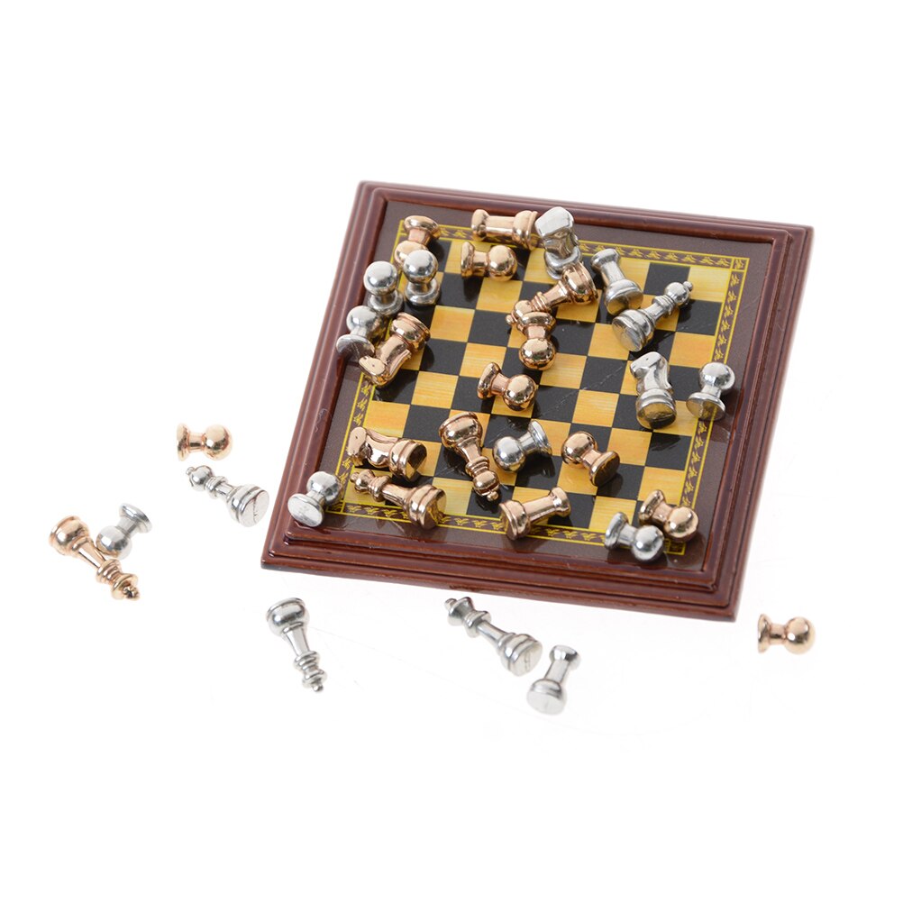 Hochwertige Klassische Zink-legierung Schachfiguren Holz Schachbrett Schachspiel Mit König Außen Spiel Schach