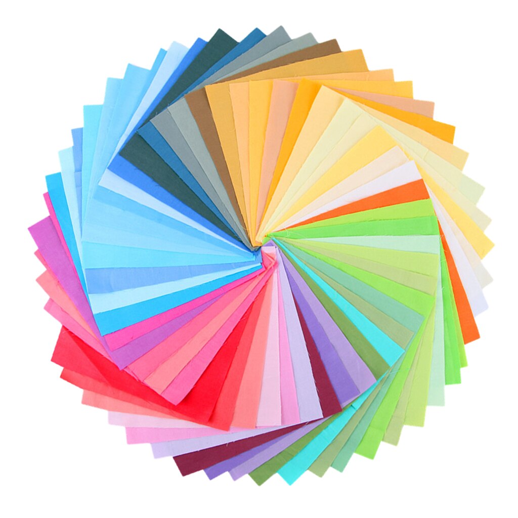 100x DIY Square Plain Cotton Fabric Patchwork Cloth Crafts Sewing 10 X 10cm