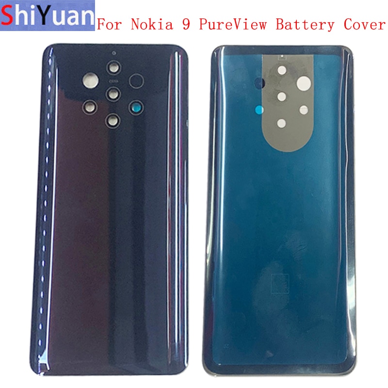 Copribatteria custodia per pannello dello sportello posteriore custodia per Nokia 9 PureView Cover posteriore con parti di ricambio dell&#39;obiettivo della fotocamera