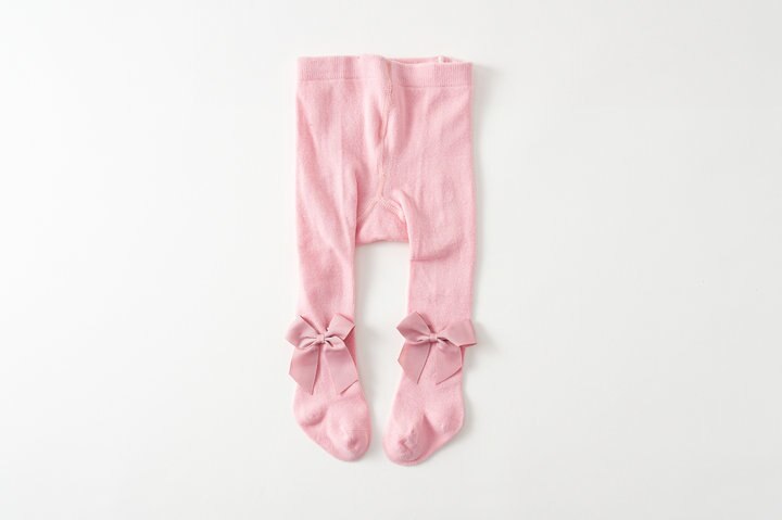 Lente Herfst Baby Panty Jongens Meisjes Baby Panty Effen Kleur Zachte Katoen Schattige Mode Boog Panty Pasgeboren: Roze / 24-36 months