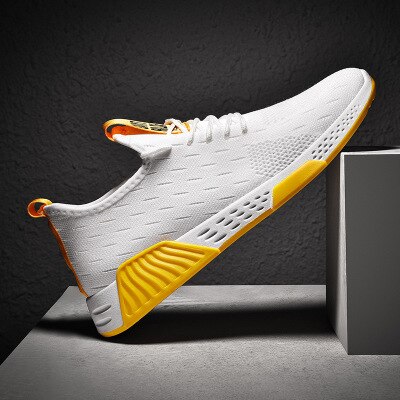 Xiaomi Mijia Youpin Fly Weaving Breathable Male Shoes Trendy Casual Sports Shoes Running Shoes For Smart Home Sports: white 44