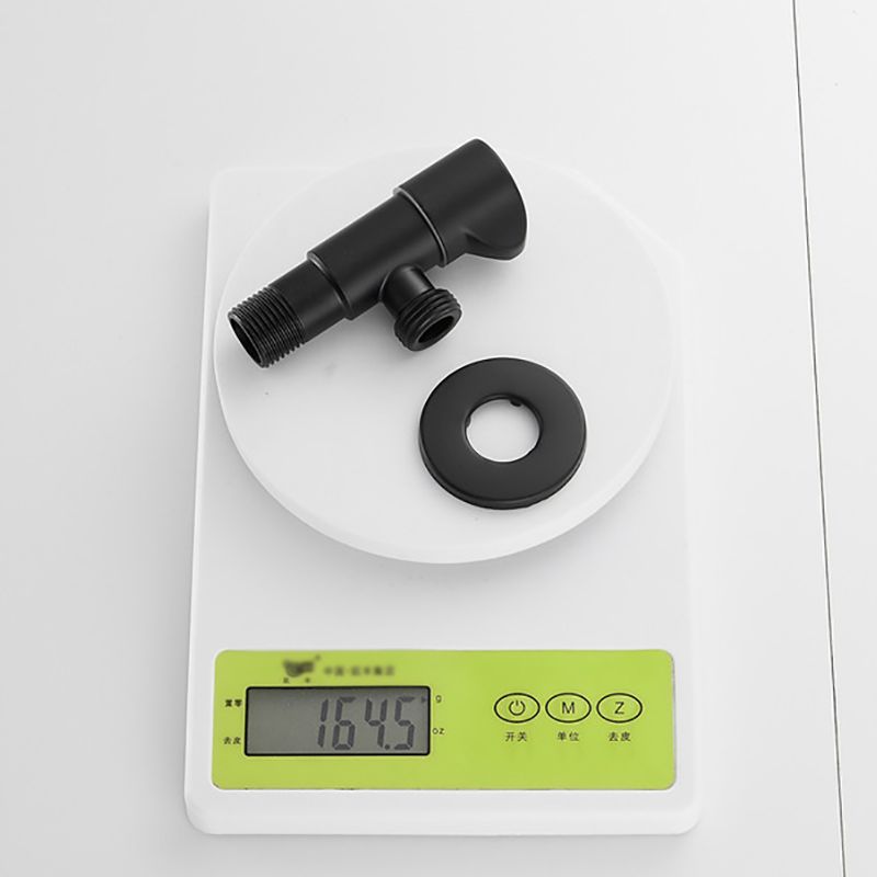 Quarter Turn Angle Stop Valve 304 Stainless Steel Faucet Shut Off Valve G1/2, Cold / Water Control Vavle, Black Painted