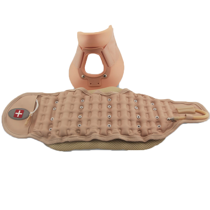 Nakkestøtte luft oppustelig cervikal trækanordning krave massager rygkorrektionsterapi justerbar båre stretching
