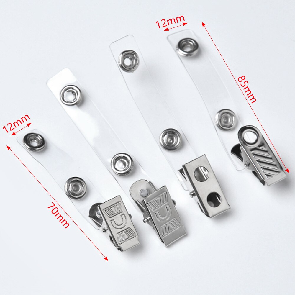 10Pcs 2 Style Kawaii Lanyard Clip Retractable ID Card Badge Reel Clips Name Tag Card Clip Holders Binder Stationary Lanyard Clip