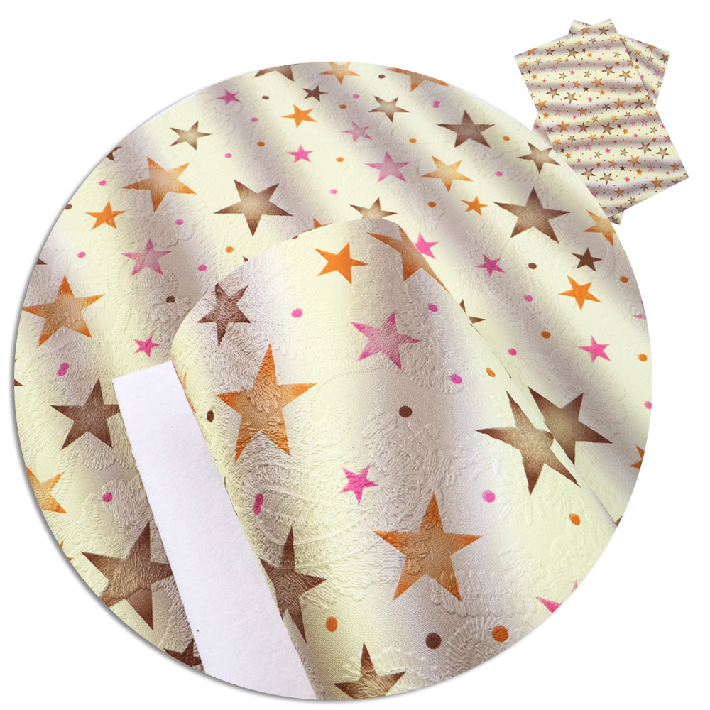 20*34cm Starfish Rainbow Patterns Printed Synthetic Leather,DIY Handmade Materials For DIY Earrings Crafts,1Yc4739