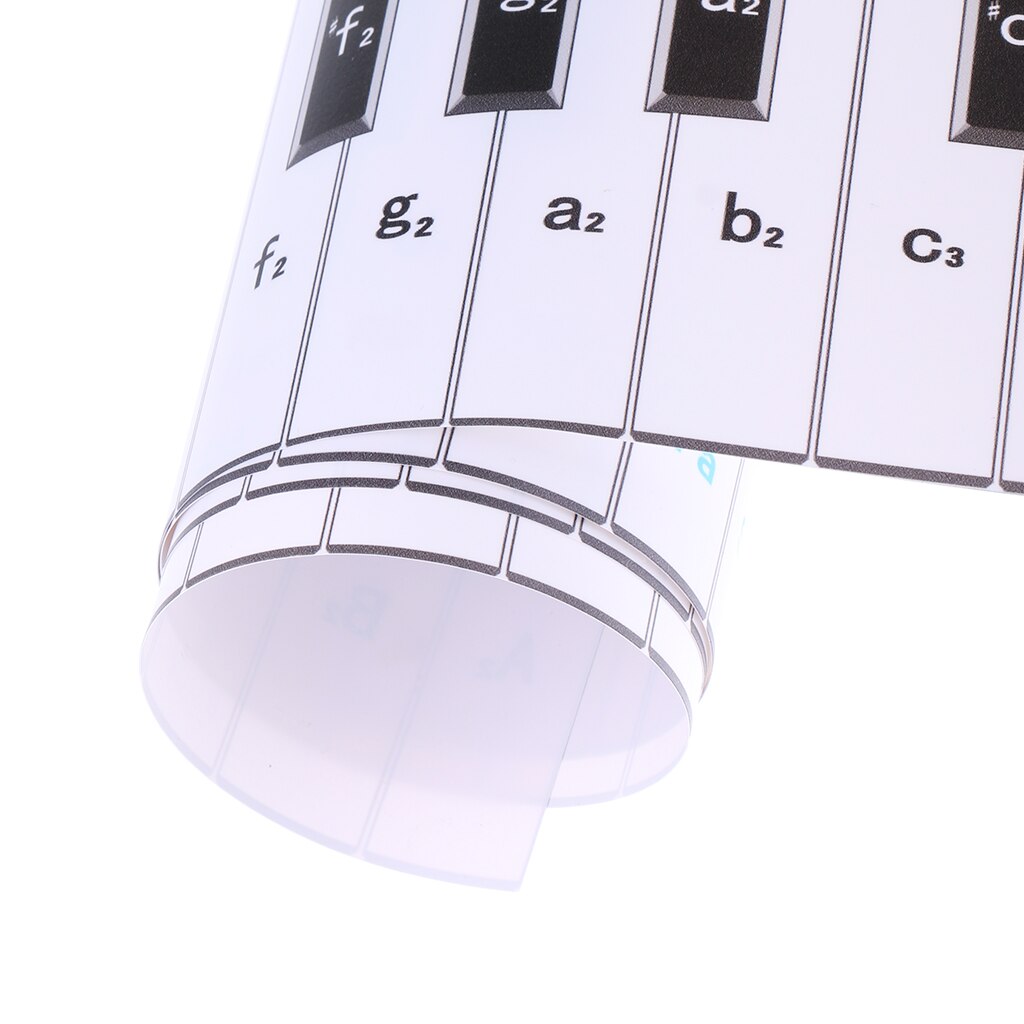 Vanntett papir anti-støv 88- tasters piano tastatur finger øvelse guide undervisningshjelp for student nybegynner barn piano tastatur
