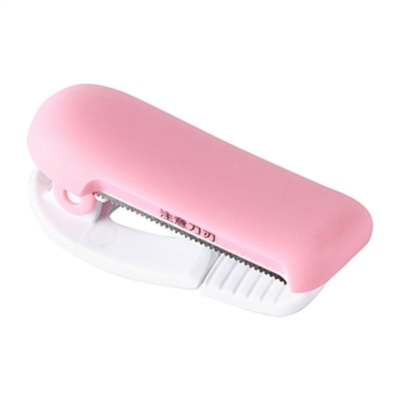 Portable Simple Mini Tape Cutter Set Tape Tool Roller Kawaii Portable Plastic Office Scotch Tape Cutter: P