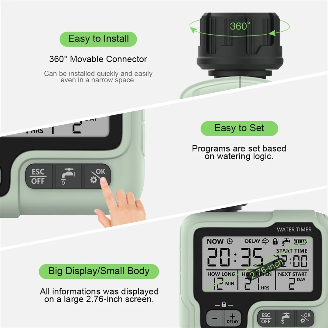 Watering Timer Programmable Garden Outdoor Hose Faucet Water Timer Automatic Watering System Suitable Lawn Digital Irrigation