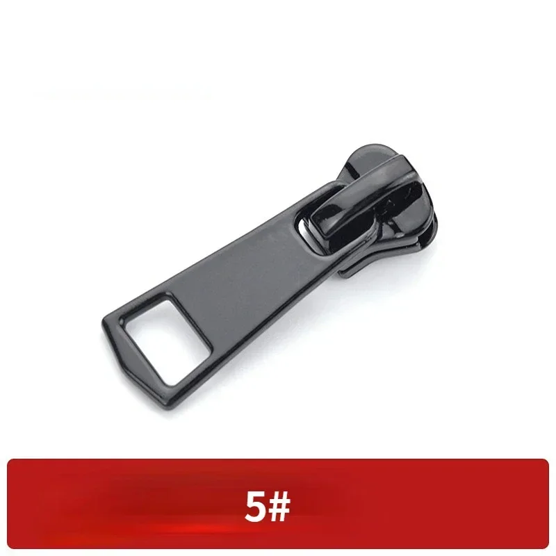 5 deslizadores de cremallera de metal para cremalleras de dientes de resina 3 # /5 # /8 # Accesorios negros de la cremallera de la ropa de los deslizadores de la cremallera del bloqueo auto: Latón envejecido