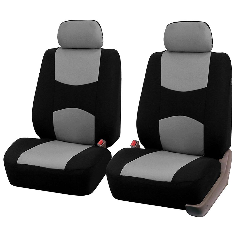 2 Sets Automobiles Stoelhoezen Volledige Auto Bekleding Universele Fit Interieur Accessoires Doek Art Car Seat Protector Auto-styling: Grijs