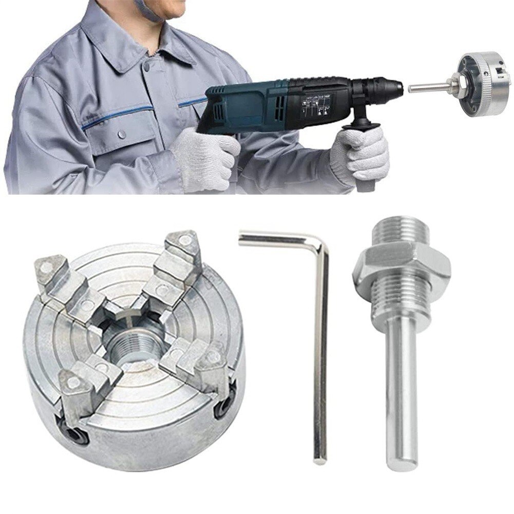 Z011 Metal 4 Jaws Manual Lathe Chuck Clamp HCS Self-Centering Mini Drill Chuck High Carbon Steel Tool Parts Fast