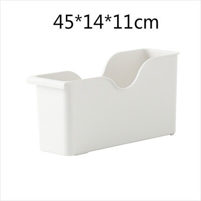 Kitchen Storage Box Container Cupboard Tableware Cookware Storage Box Plastic Spice Rack Cosmetic Sorting Case Home Organization: white