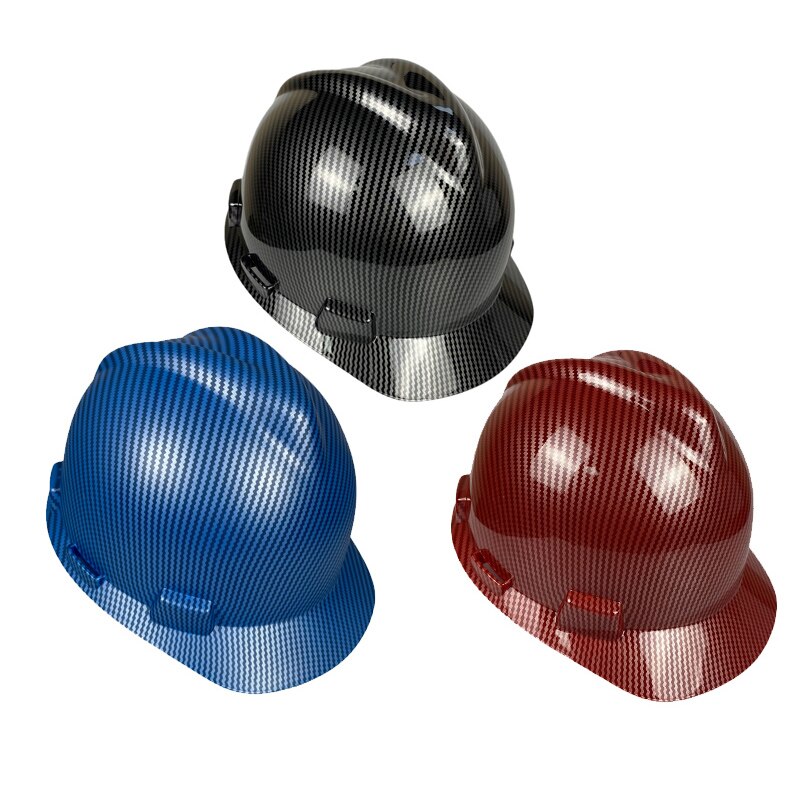 ABS Hard Hat Carbon Fiber Pattern Construction Helmet Safety Engineer Work Cap Anti-collision Protective Hat