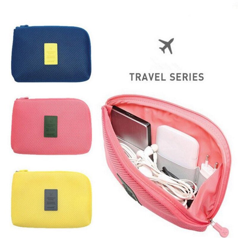 Borsa per accessori da viaggio borsa per Gadget portatile USB digitale organizzatore elettronico custodia per cellulare da viaggio supporto per caricabatterie Mobile