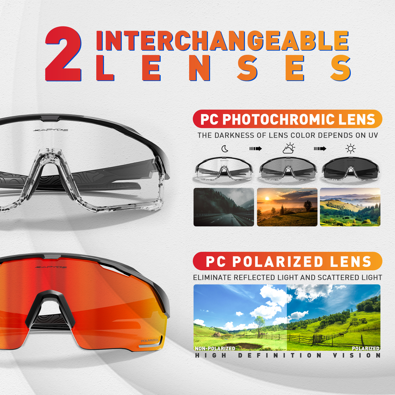 Kapvoe fotokromatiska cykelsolglasögon för män cykelglasögon herr mtb mountainbike cykelglasögon glasögon kvinnor sport  uv400