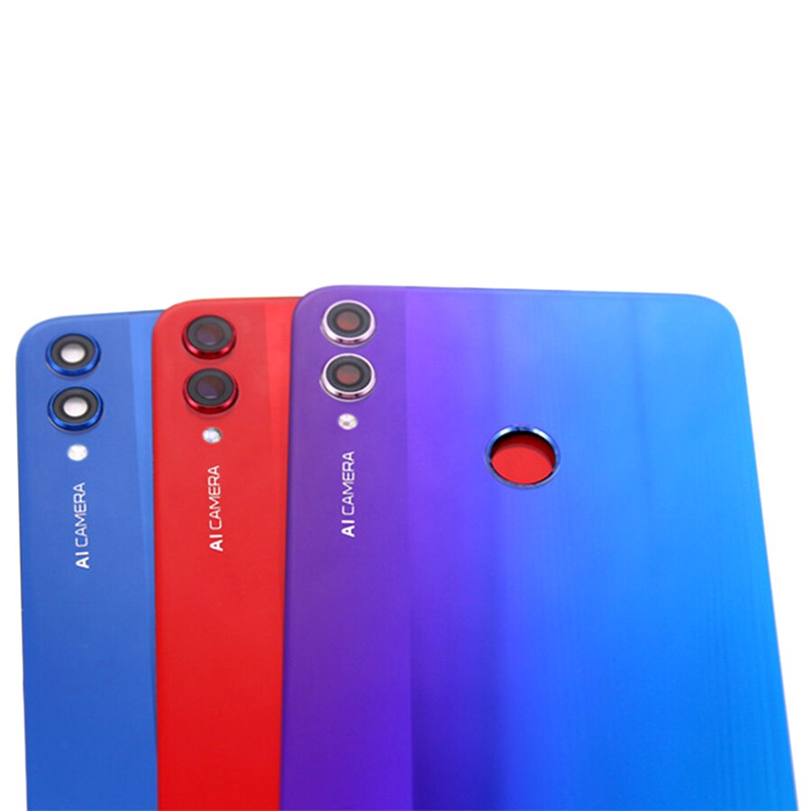 Back Glass Cover For HUAWEI Honor 8X Back Battery Cover Glass Panel Honor View 10 Lite Rear Door Housing Case With Camera Lens