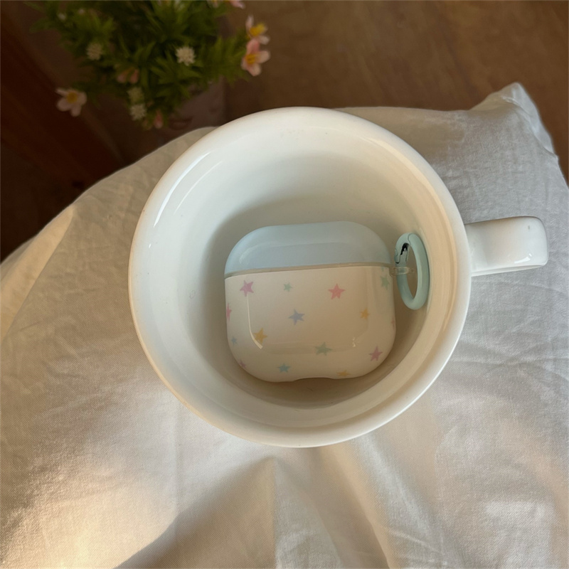 Bunte Sterne für iPhone Kopfhörerhülle Airpods 4 kabellos Bluetooth Kopfhörerhülle Airpod Profi 2 iPod Kopfhörerhülle Airpods 3 Hülle