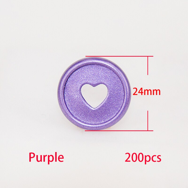 200pcs Mushroom Planner Binding Discs Binding Buckle Disc Binder Notebook Binder Ring DIY Planner Accessories School Supplies: Purple-200pcs