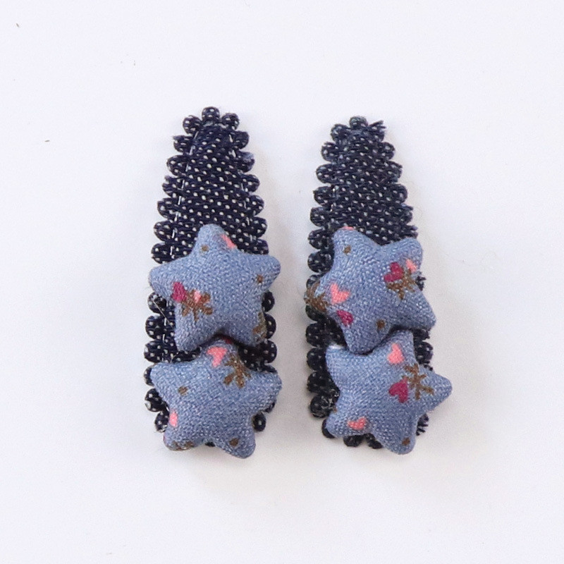 2 stuks/set effen geruite bloemen haarspeldjes voor meisjes, schattige ster haarbandjes voor kinderen en babyhaaraccessoires: 11 marinesterren