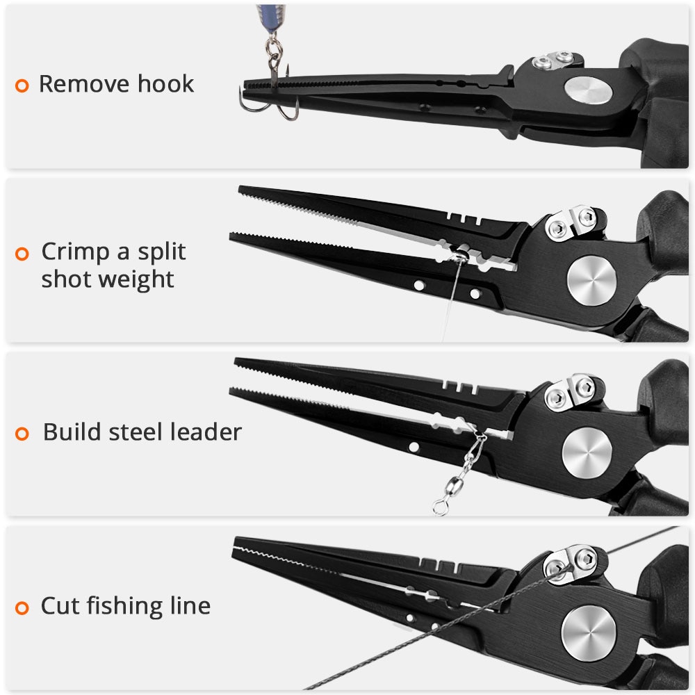 KastKing Speed Demon Pro Fishing Pliers 420 Stainless Steel Fishing Tools Saltwater Fishing Gear Tungsten Carbide Cutters