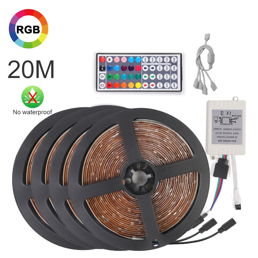 10M RGB 3528 LED Band Multicolor Changing LED Strip Light With 44key Remote Controller String Lights With Self-adhensive Tape: H