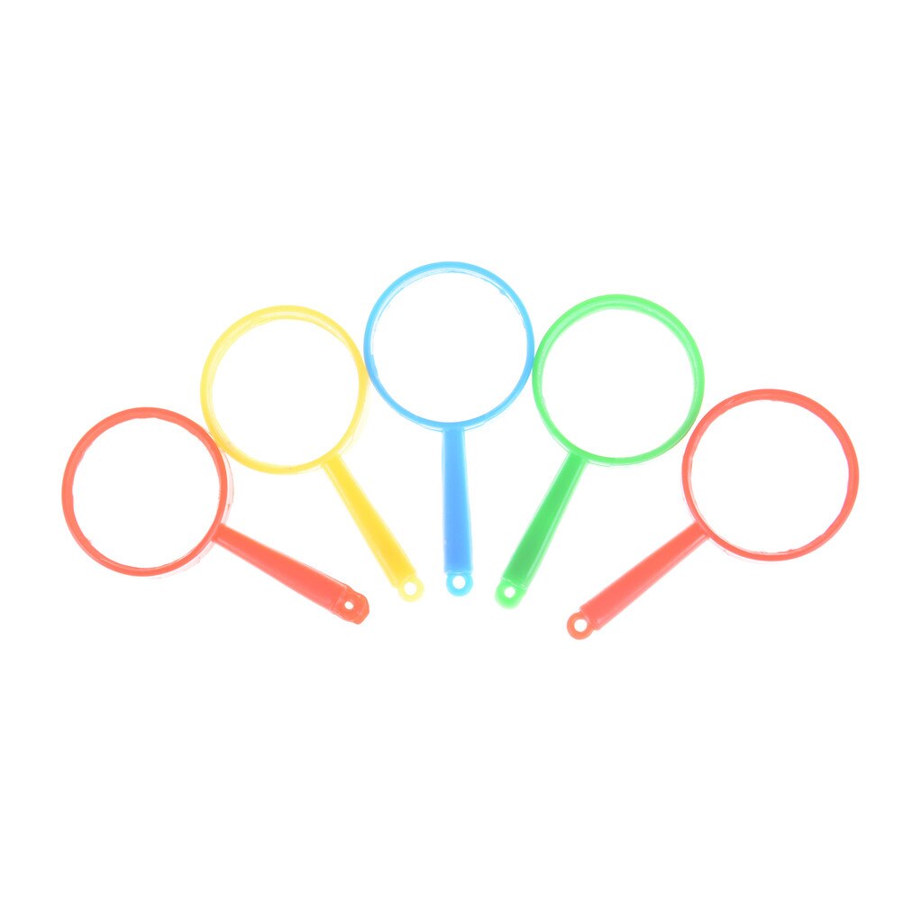 5pcs/lot Colorful Plastic Mini Magnifying Glass Children's Toys Learning Education Toys