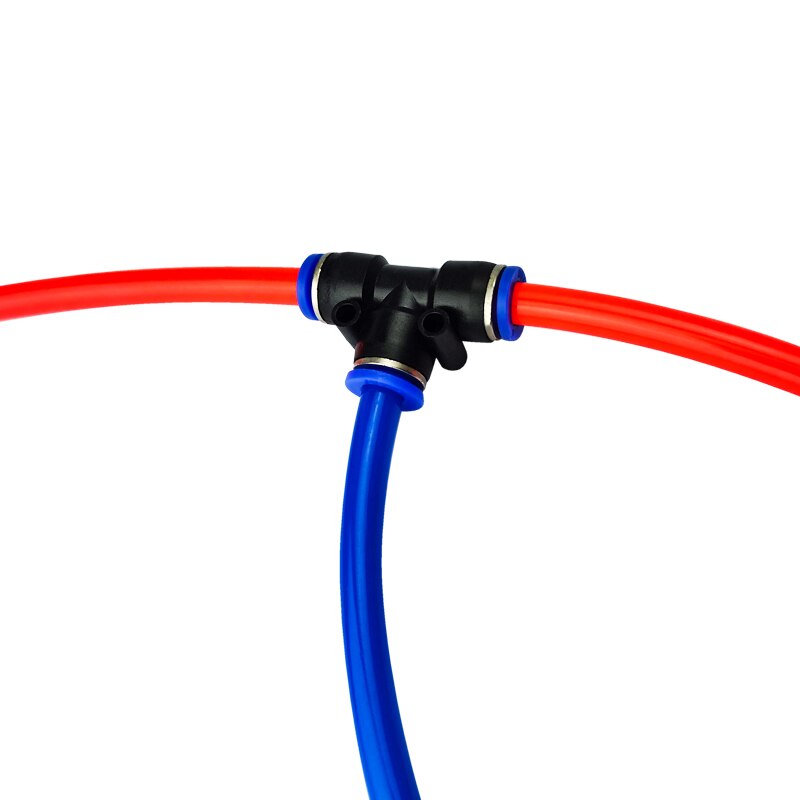 4-10pcs PE4 PE6 PE8 PE10 PE12 PE14 PE16 Pneumatic Fittings 4mm to 4mm T Type One Touch Push In AIR Hose Quick Release Fitting