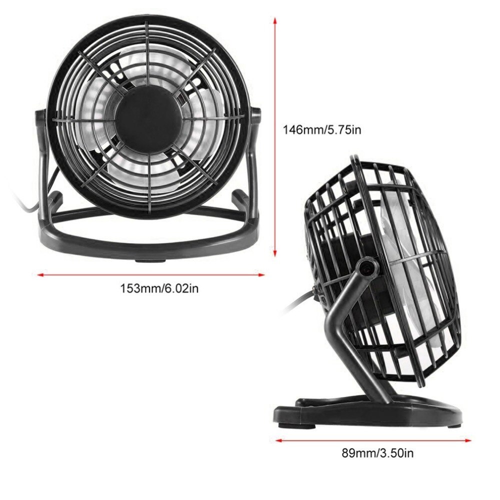 Draagbare Dc 5V Kleine Desk Usb 4 Blades Cooler Cooling Fan Usb Mini Fans Bediening Super Mute Stille pc/Laptop/Notebook