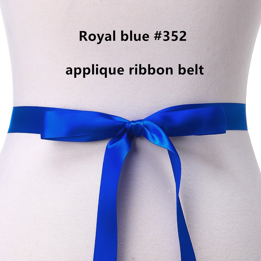 (1PC) Rhinestones bridal belt diamond wedding dress belt with crystal wedding sash for wedding dress accessories WDD1057: Royal blue