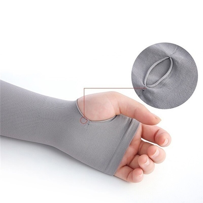 Femmes gants UV soleil protéger anti-dérapant glace soie manches bras manches en plein air crème solaire manchette été hommes en plein air équitation mitaine