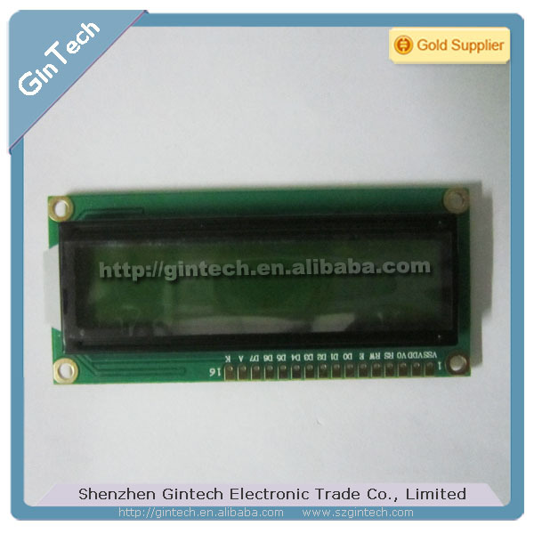 Módulo de pantalla LCD de 16x2 caracteres, luz negra verde, Olivino, LCD 1602, 5V, LCM gratis, cabezal de pin de 2,54mm, 10 unids/lote