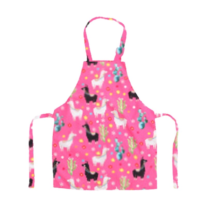 Delantal de algodón ajustable para niños y niñas, delantales bonitos para artistas, Chef, cocina para hornear, para Padres: H