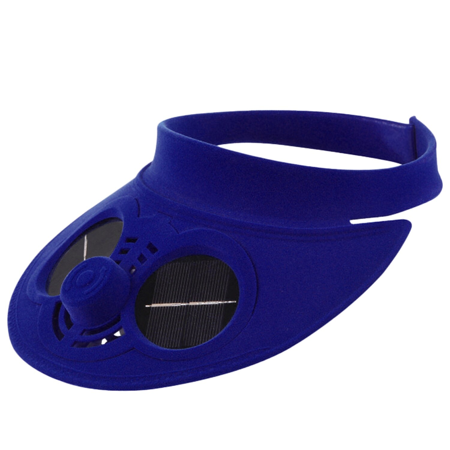 Summer Sport Outdoor Hat Cap With Solar Sun Power Cooling Fan Bicycling Climbing Small Air Conditioning Appliances Solar Fan H: Blue