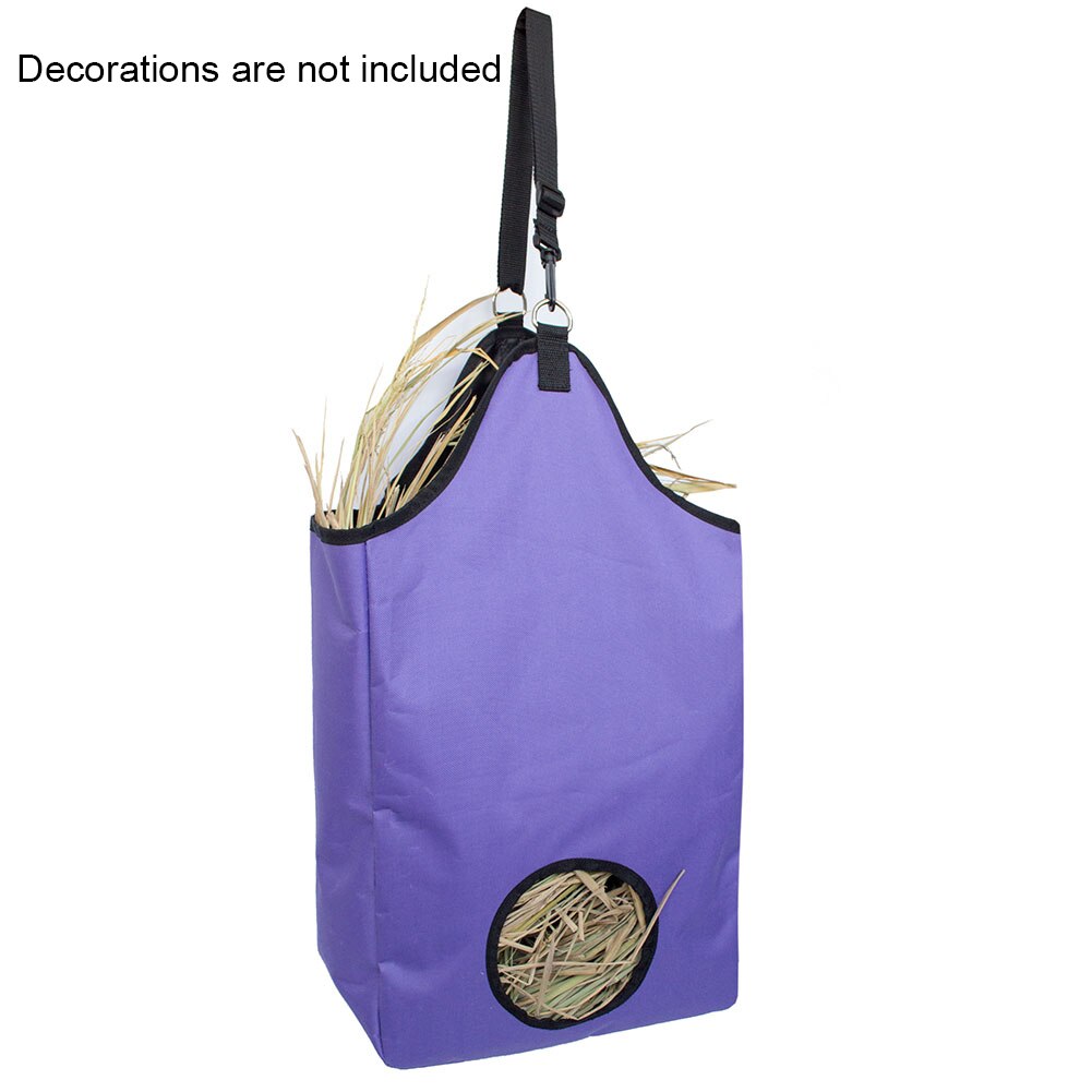 Cattle Waste Reduce Lightweight Portable Horse Feeding Hay Bag Wear Resistant Practical Outdoor Farm Round Hole Storage