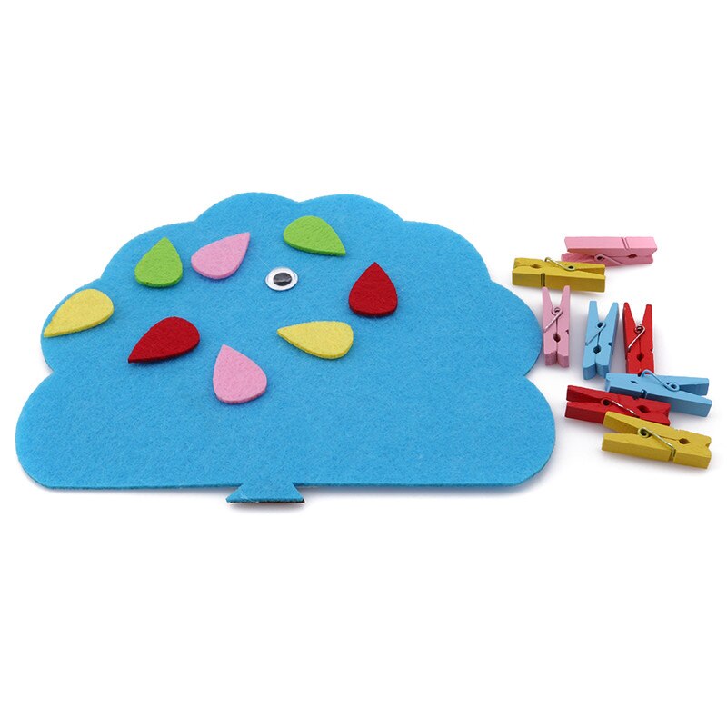 Non-woven Felt Fabric Cartoon Animal Clip Art Preschool Kindergarten Teaching Materials Educational Toys: peacock