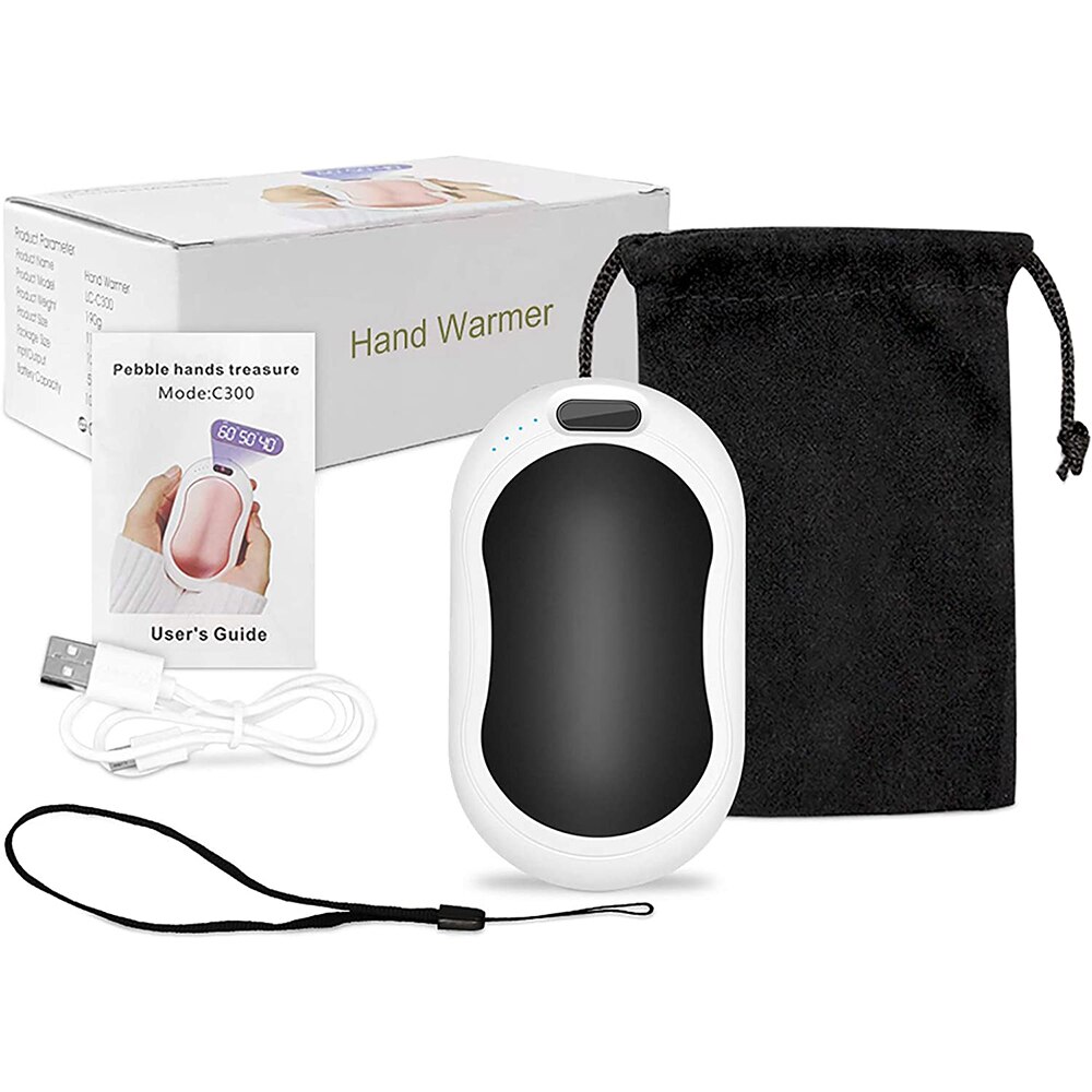 Hand Warmer 10000 MAh Usb Power Bank Electric Portable Pocket Hand Warmer Digital Display Multi-Function Pocket Cloth Bag