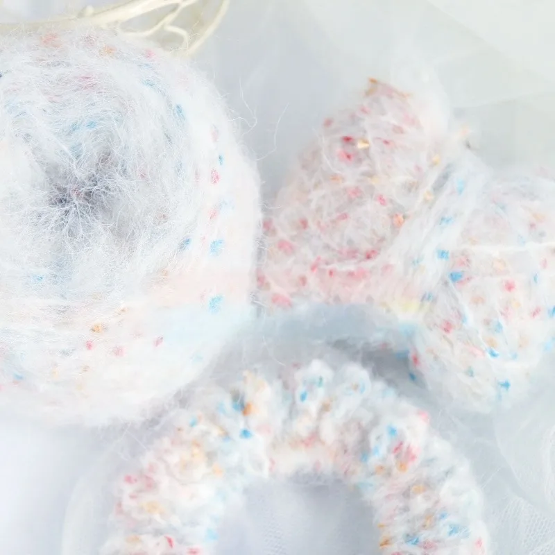 Hilo de mezcla de Mohair para tejer a mano, hilo de lana de Gypsophila mezclado, costura DIY, bufanda, suéter, sombrero, hilo de ganchillo, 50g por rollo