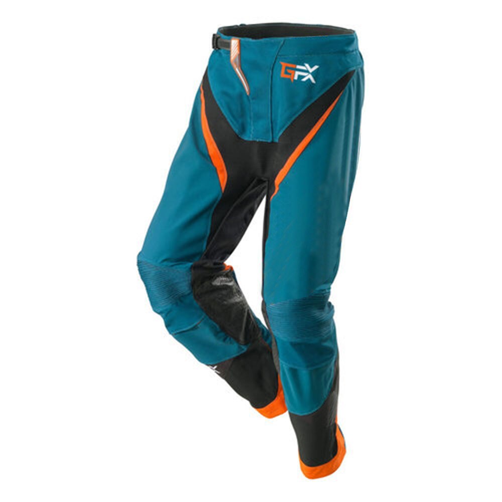 Motorcross crossmotor offroad broek motorcross motor gravity fx wit blauwe broek