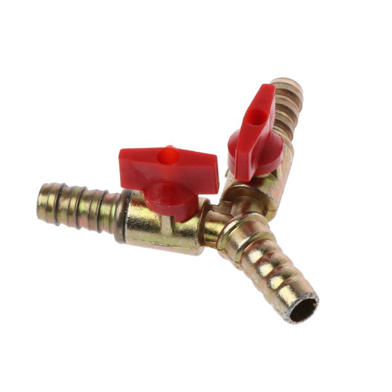 1PCS 3/8 &quot;ID Slang Barb Y Vorm 3 Manier Uitschakeling Kogelklep Fitting Voor Gas Water Olie