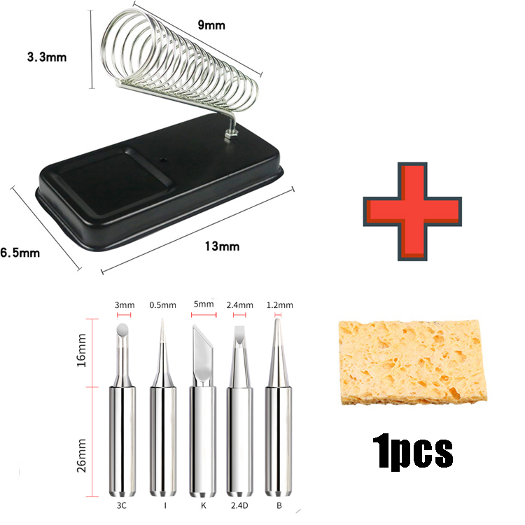Supporto universale per saldatore elettrico con cuscinetti in spugna per pulizia saldatura Saldatura generica resistente alle alte temperatura: arancia