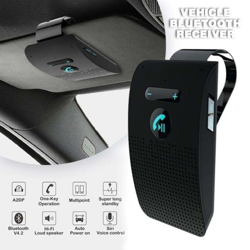 Bluetooth Wagen Bausatz 4,2 Sonnenblende Clip kabellos Audio- Empfänger Freisprecheinrichtung Lautsprecher Musik Spieler Dual Mikrofon