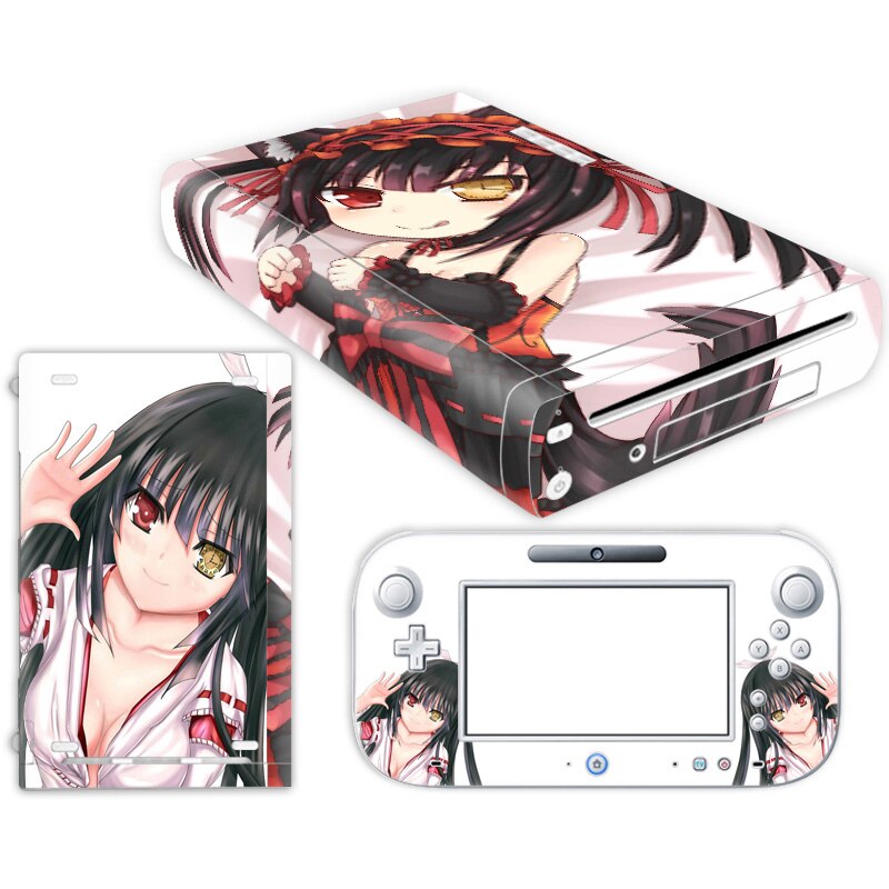 For W ii U Console Cover with Remotes Controller Skins For Nintend w ii u sticker for w ii u skin: TN-WiiU-0195