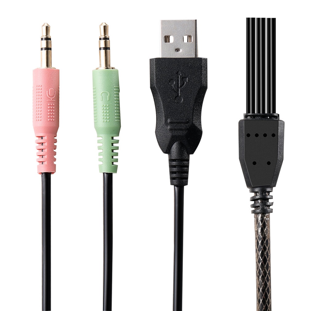 Usb led-game-koptelefoon met geluidsisolatie, over-ear bekabelde gamingheadset met microfoon voor pc/laptop-gamers